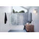 Solaris 34 in. x 58.25 in. Frameless Clear Fixed Radius Single Fixed Bath Panel