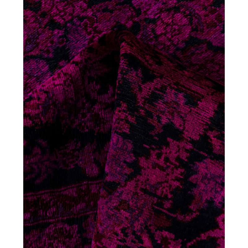 Overdyed One-of-a-Kind 4' 2" X 6' 3" Hand Knotted Area Rug