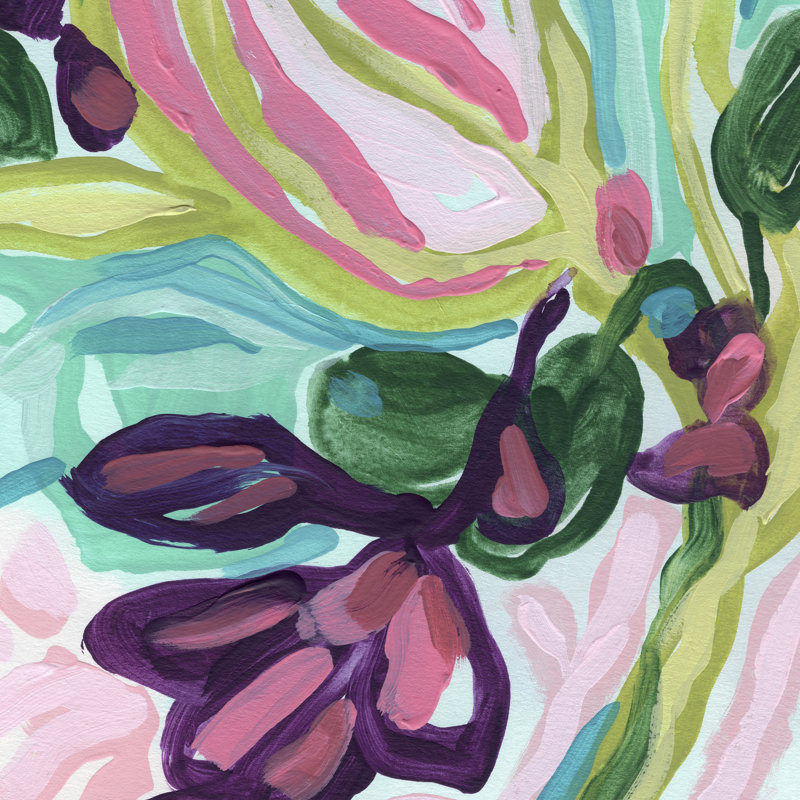 Tropic Expression V by June Erica Vess - Wrapped Canvas Painting, 76cm H x 76cm W x 3.8cm D