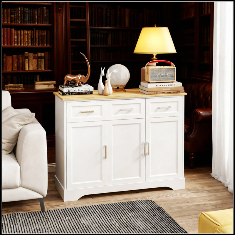 Armoire de salle à manger avec îlot de cuisine avec rangement spacieux et tablettes réglables, conception moderne et élégante pour une utilisation polyvalente