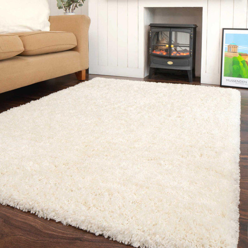 Shaggy Cream Rug, Rectangle 200 x 290cm