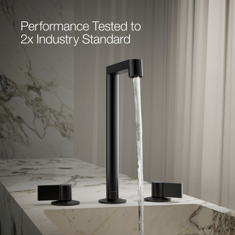 Components Tallbathroom Sink Spout with Row Design, Matte Black