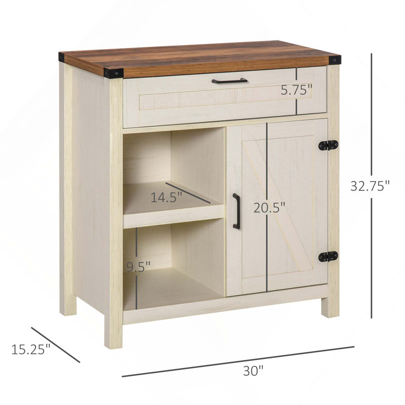 Buffet Farmhouse avec porte de grange