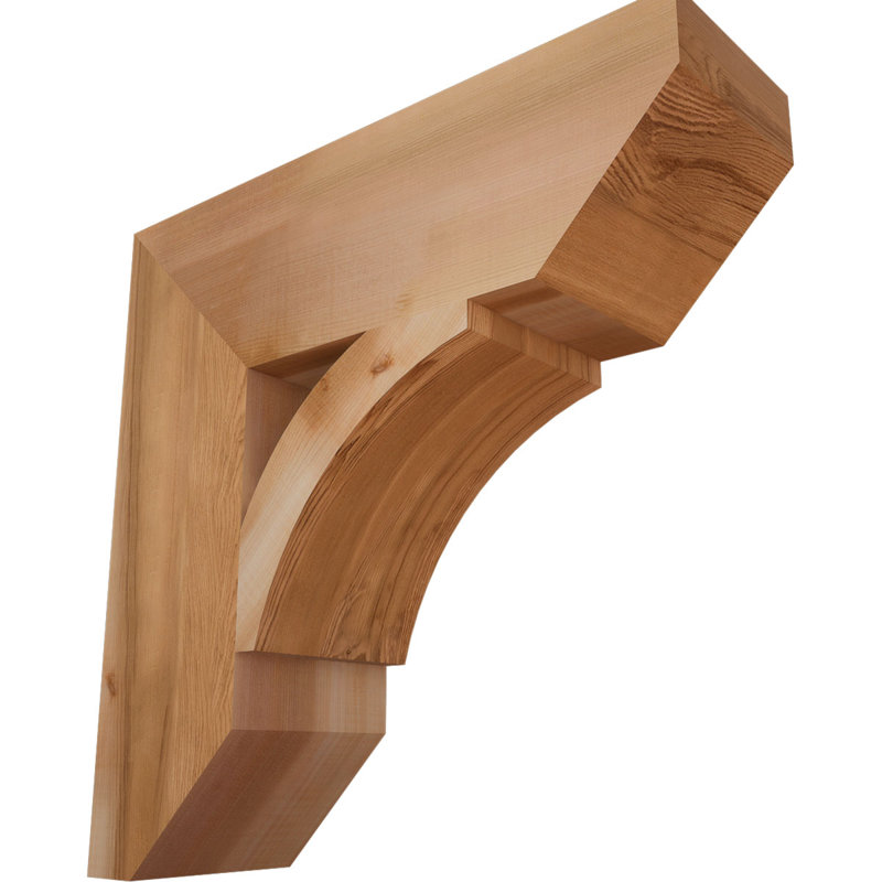 Support en bois / corbeau, Cèdre rouge, H 20 po x l 5,5 po x P 20 po