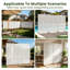 Paravent d'extérieur autoportant à 5 panneaux (hauteur 152 cm), cloison décorative à persiennes en PEHD avec cadre en acier, panneau de clôture résistant aux intempéries pour balcon, jardin et intérieur - Blanc et beige-115640911