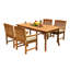 6 Seats 7 Pcs Grade-A Teak Wood Dining Set: 71" Rectangle Table And 6 Devon Arm Chairs-2027431405