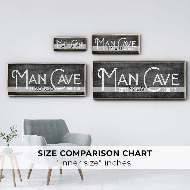 Man Cave- Framed Canvas