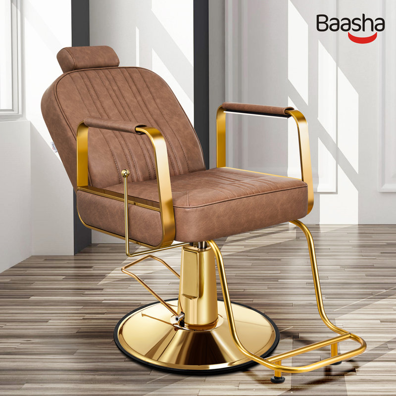 Ifrah Faux Leather Chair, Brown Faux Leather