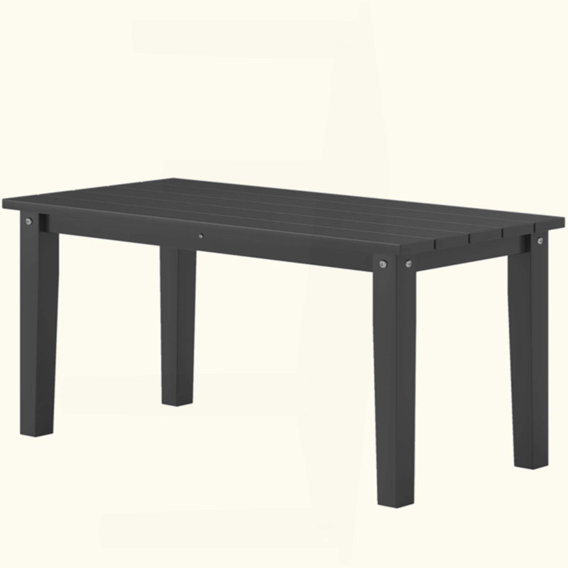 Table de patio, table basse d'extérieur, Noir