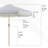 9ft Crank Umbrella - Ticking Stripe