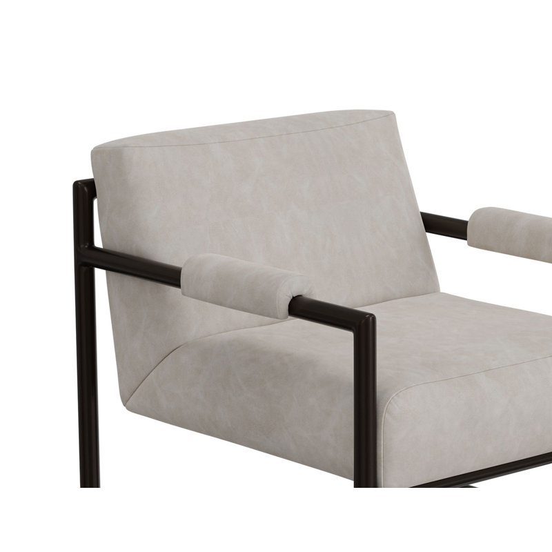 Galena Armchair, Galena Snow Faux Leather