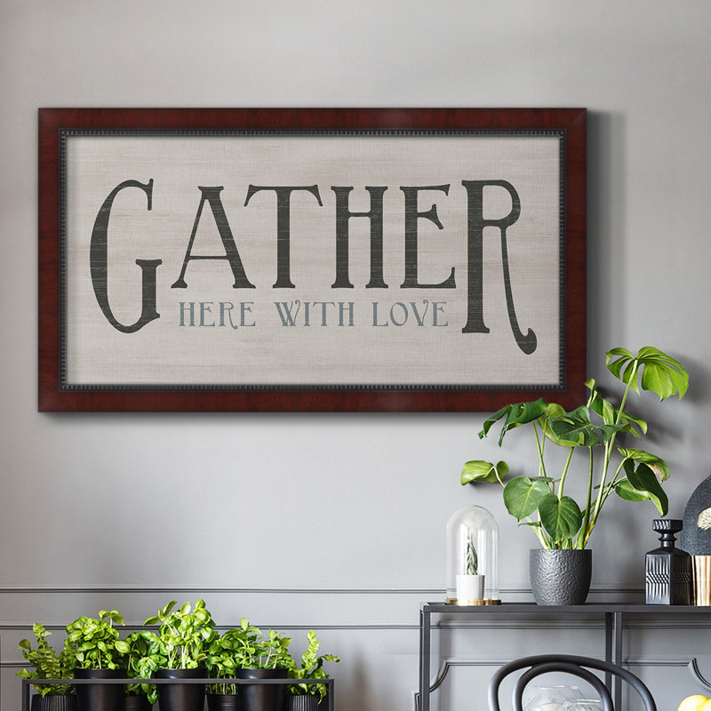 «Gather With Love», reproduction d'un seul cadre photo sur toile, H 29 po x l 53 po x P 1 po