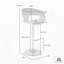 Tabouret de bar pivotant en similicuir