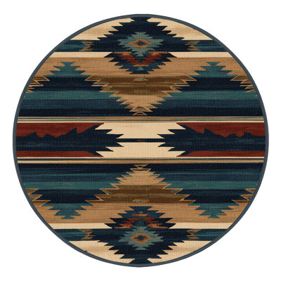 Washable Mesa and Butte Southwestern Area Rug