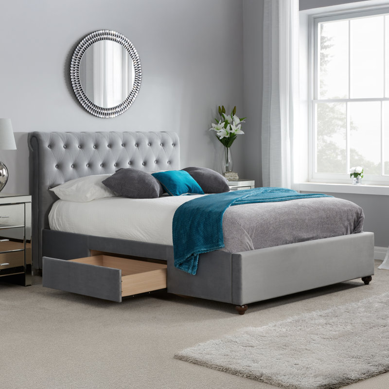 Carsten Upholstered Storage Bed, Kingsize (5')