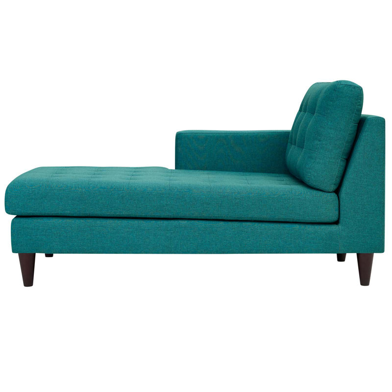 Méridienne Modway Carson Carrington Humlebaek, Accoudoir à gauche (vu de face), Tissage bleu sarcelle