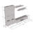 Entertainment 100" Modern Floating Wall Mounted Entertainment Center with 16-Color LED Lighting, High Gloss Finish-454954928