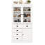 Armoire garde-manger en verre avec portes et plateaux de service-60413982