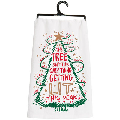  Only Thing Getting Lit This Year Kitchen Towel - 28" X 28"
