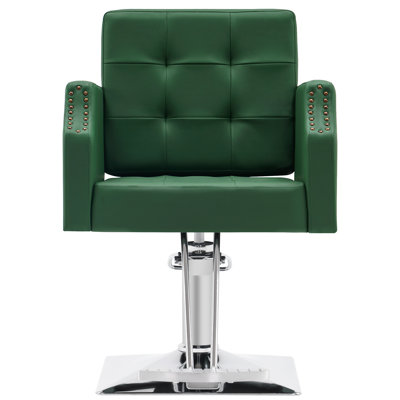 Hydraulic Pump Salon Chair for Hair Stylist, Barber Chair with Nailhead Trim