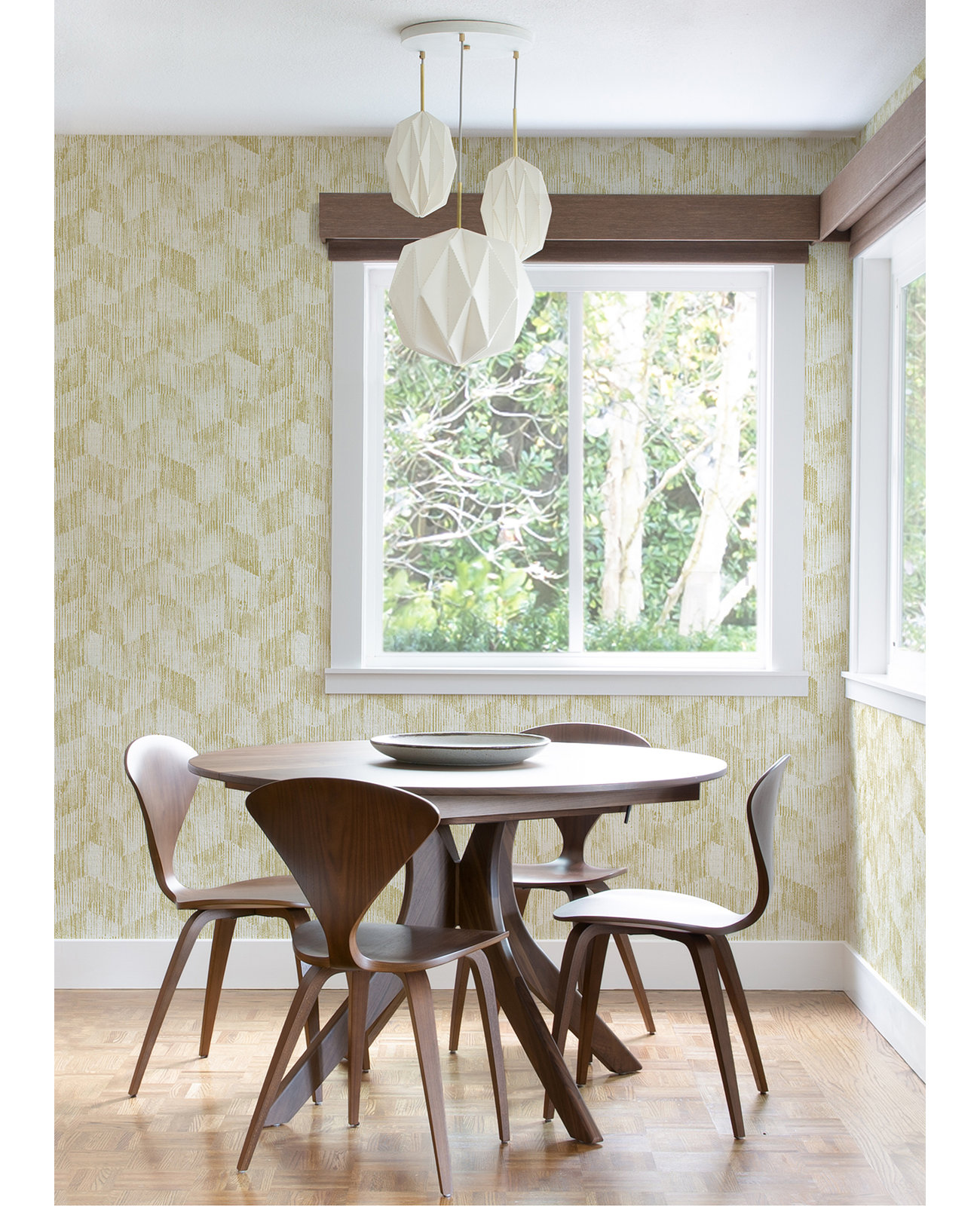 Preslar Modern Geometric Wallpaper, Yellow