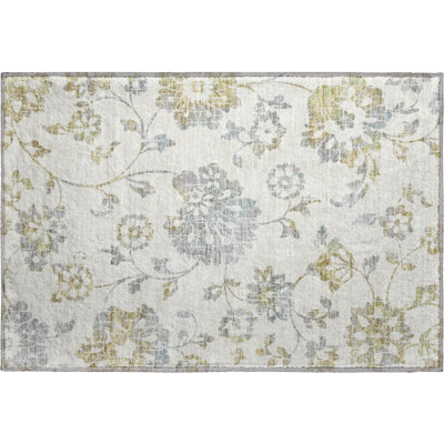 Premium Machine Washable Prisco Ivory Rug