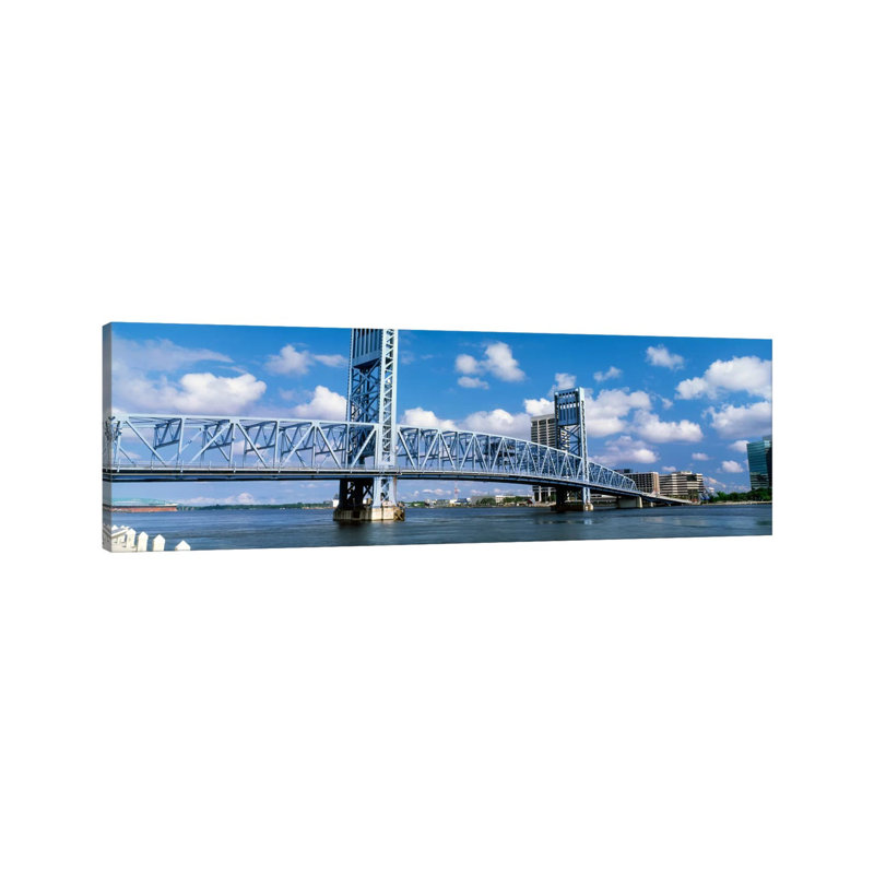 Main Street Bridge, Jacksonville, Florida, USA 1 Piece Wrapped Canvas Panoramic Wall Art