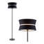 Breeann 160cm Satin Black Paint Traditional Floor Lamp