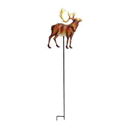 Glass Moose Garden Stake