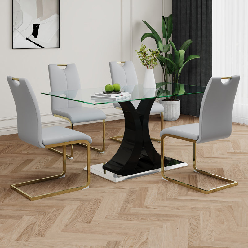 Table en verre de style moderne