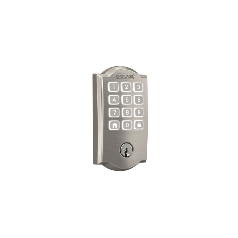Arrive Smart Wifi Deadbolt With Camelot Trim, Satin Nickel