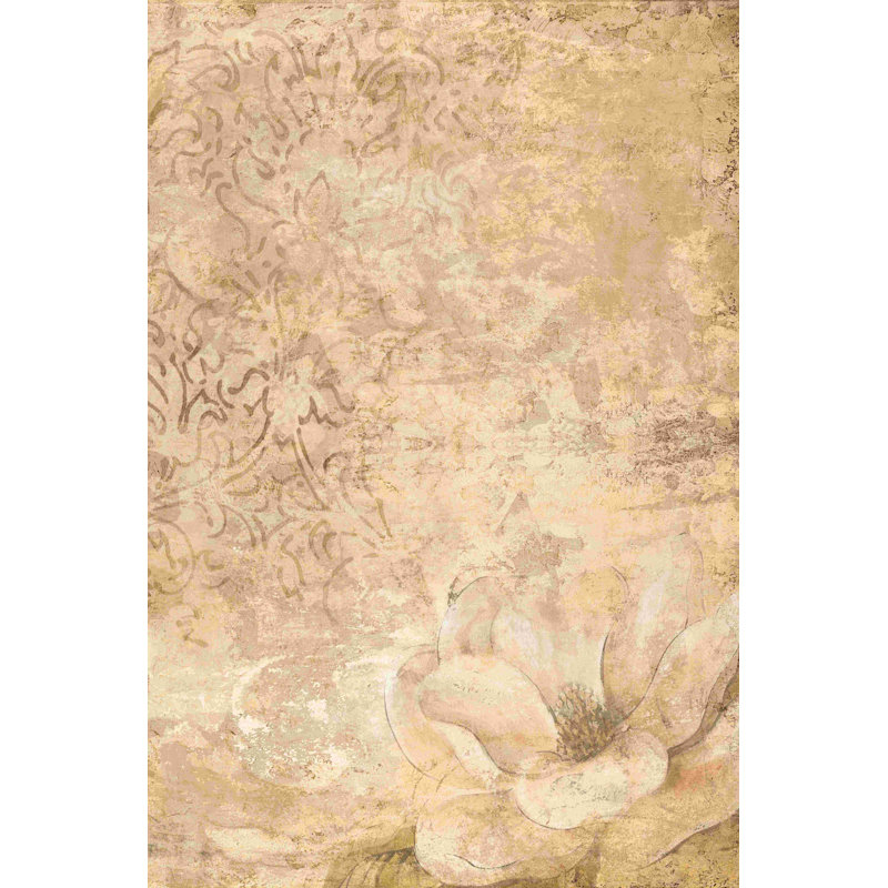 Magnolia lestée - peinture sur toile tendue, H 18 po x l 12 po