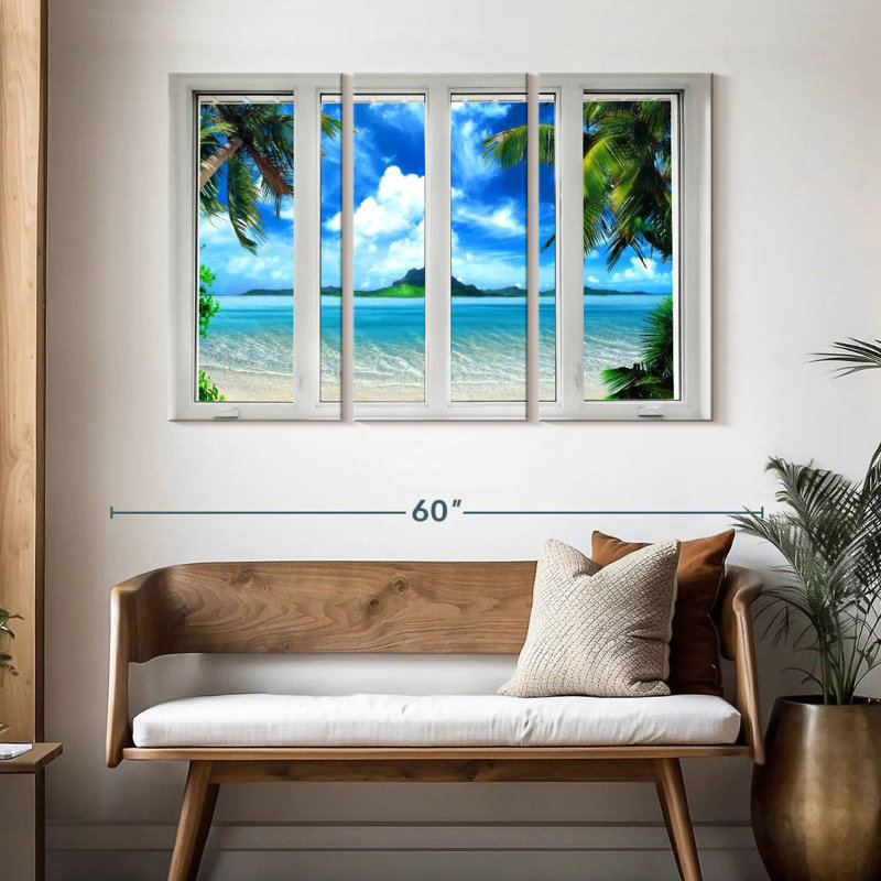 Gillard Window To Tropical Bay, 32" H x 50" W