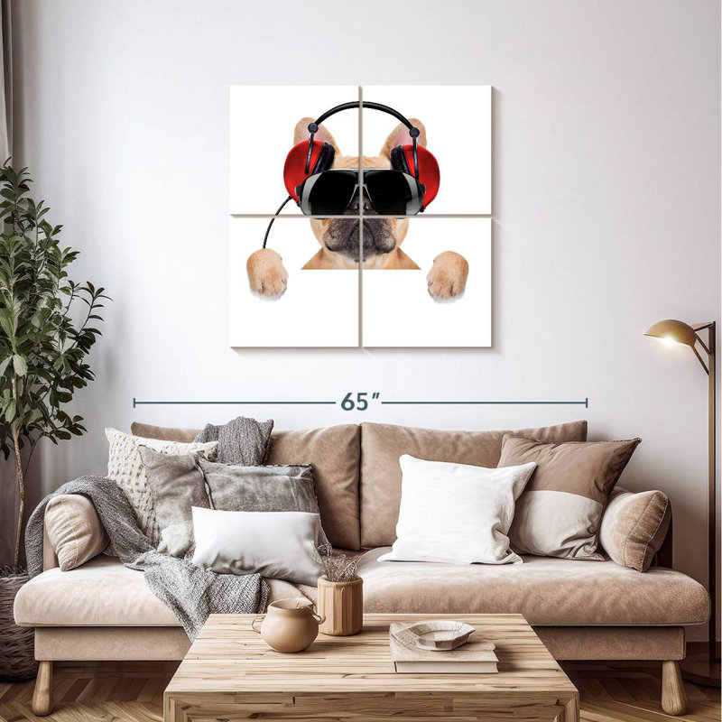 Bouledogue français Bramoph audiophile, H 38 po x l 38 po