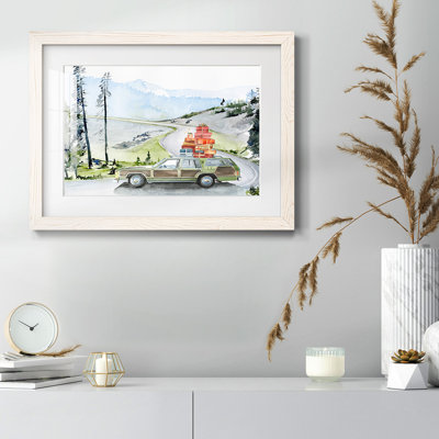 Holiday Holiday II - Reproduction encadrée rustique avec tableau mat