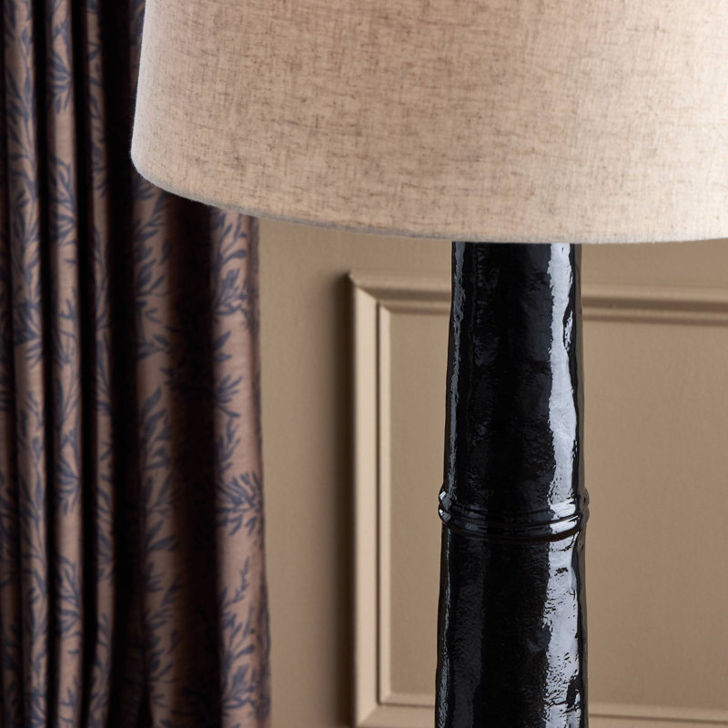 Nerissa Floor Lamp-Glossy Black Cast Aluminum