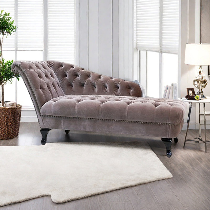 Chaise longue d'intérieur Modern Living, Gris, Orienté à gauche (vu de face)