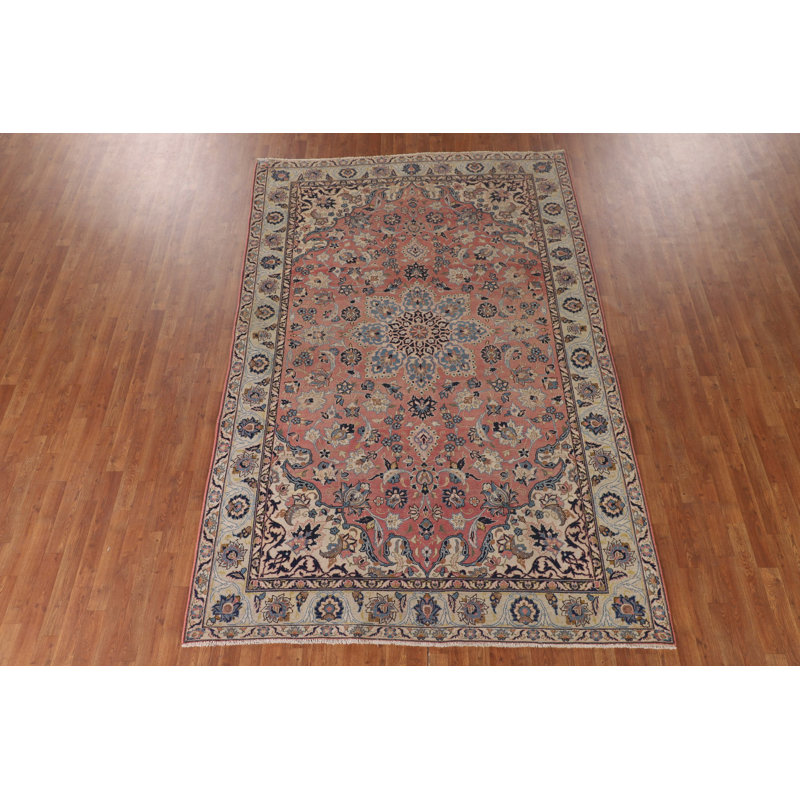 Tapis traditionnel rétro rose 7 x 10