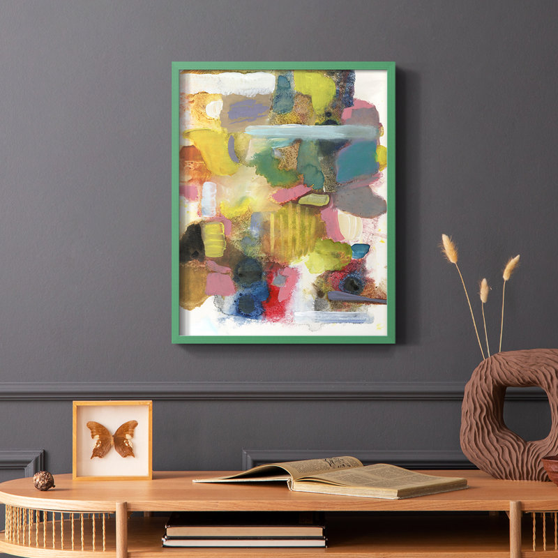 Tout à la fois II, reproduction encadrée - bois massif, H 20 po x l 16 po, Brun
