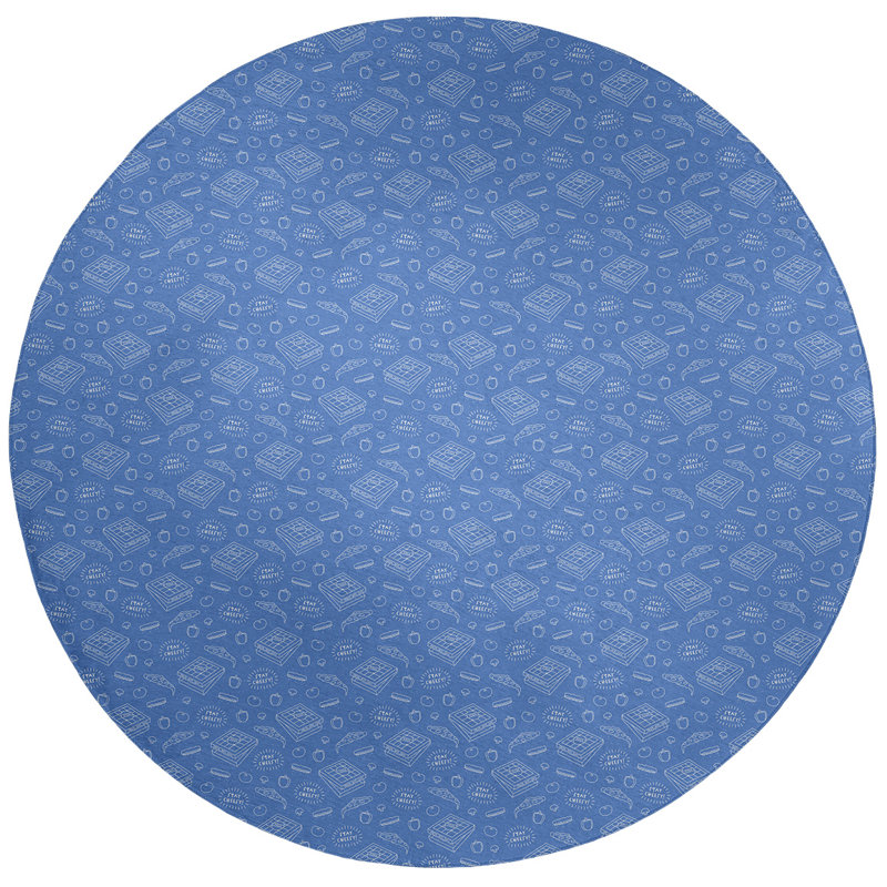 Chenille Indoor Rug, Round 5'