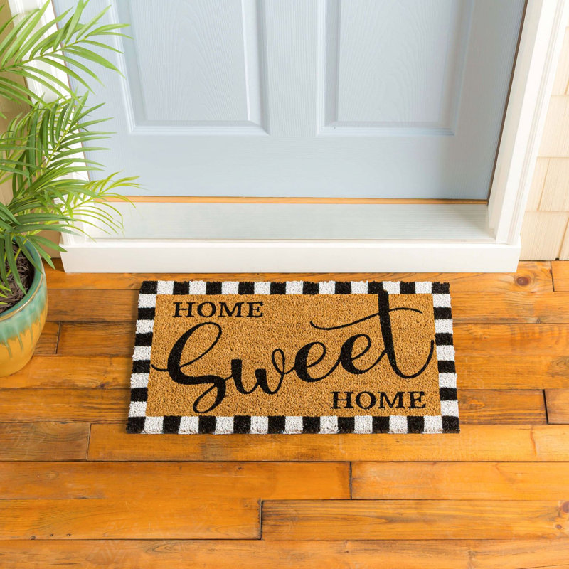 Tapis d'entrée antidérapant 28 po x 16 po Home Sweet Home