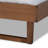 Artesha Mid-Century Modern Light Grey Fabric Upholstered And Ash Walnut Finished Wood King Size Platform Bed-769695770-671352809
