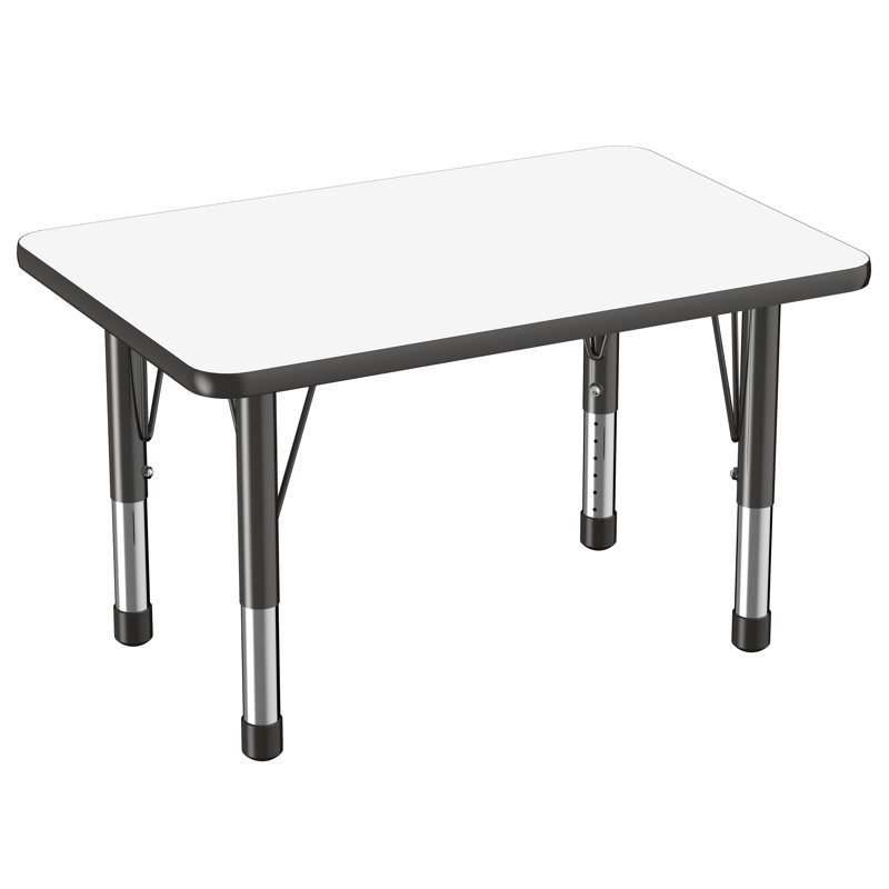 Table d'activités rectangulaire, 24 po x 36 po, Épais, Tableau blanc / noir