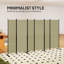 Paravent 6 panneaux, paravent pliable, beige
