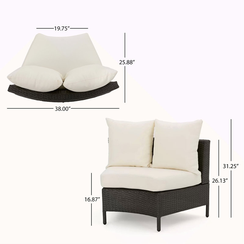 PT Limon 5 Pc Sofa Set, Gray, White