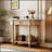 Narrow Console Table With Curved Corners, Retro Entryway Table With Top Drawer And Open Shelf For Versatile Storage And Elegant Design-916862842