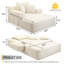 Chaise longue avec 3 coussins et pochette de rangement-132433419