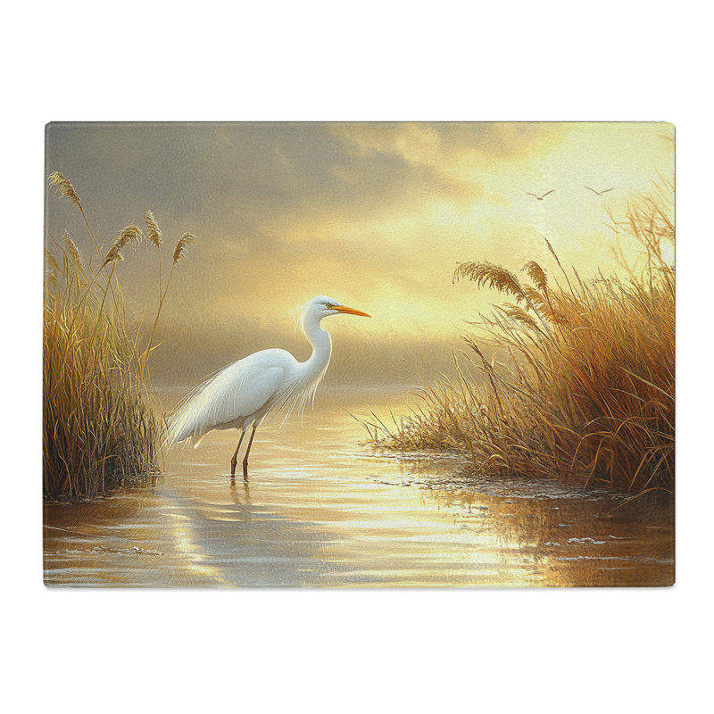 Crane Bird Vol.2  Glass Chopping Board