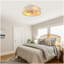 20" Fabric Farmhouse Bladeless Ceiling fan With Remote Control  For Living room, Bedroom,Kitchen--NOT INCLUDED BULBS--Matte White