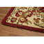 Tapis indien de style victorien à motif floral rouge 6 x 8